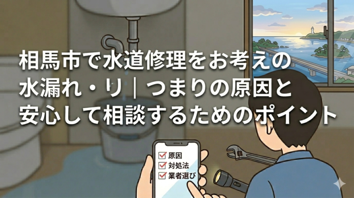 相馬市の水道トラブルのアイキャッチ画像
