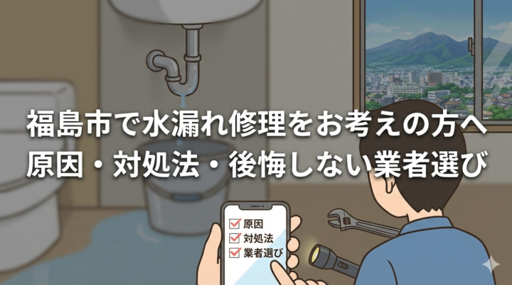 福島市で水漏れ修理をお考えの方へ|原因・対処法・後悔しない業者選びの画像
